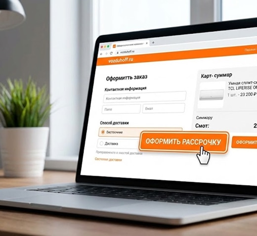 Выберите товар и оформите заказ на сайте