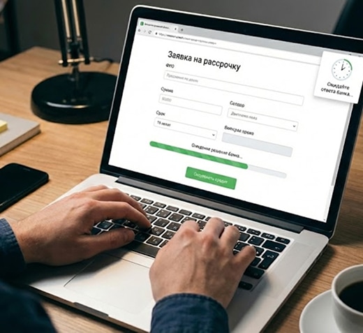 Заполните анкету и дождитесь решения по Вашей заявке